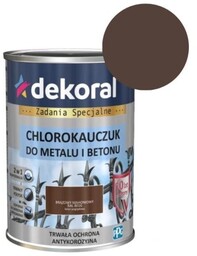 DEKORAL Chlorokauczuk brązowy mahoniowy RAL 8016 0,9L