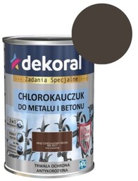 DEKORAL Chlorokauczuk brąz czekoladowy średni RAL 8017 0,9L