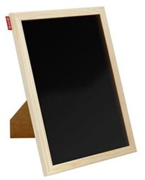 Tablica kredowa nabiurkowa rama drewniana 30x21cm MEMOBE czarna