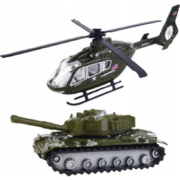 HELIKOPTER I CZOŁG WOJSKOWY FORCE ZESTAW ARMII IDEALNY