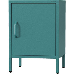 Szafka nocna metalowa na nóżkach morska, 424x595x400 mm: