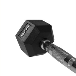 Hantel sześciokątny gumowany 10kg z ergonomicznym chwytem Hms