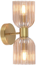 Ścienny kinkiet glamour Piega LP-939/2W amber Light Prestige