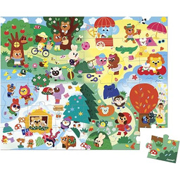 Janod - Puzzle dla dzieci 36 elementów tematyczne