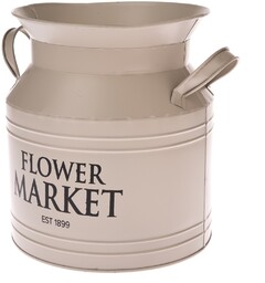 Osłonka metalowa na doniczkę Flower Market, beżowy, 23