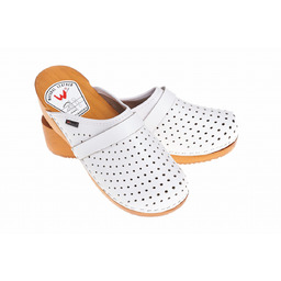 Damskie wygodne chodaki wsuwane ze skóra naturalną