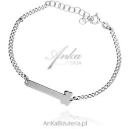 ankabizuteria.pl Bransoletka srebrna dziecięca MIŚ - do graweru!