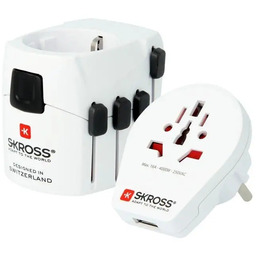 Zasilacz podróżny Skross Pro World & Usb, maks.