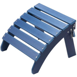 Puf Adirondack, tworzywo sztuczne HDPE, składany, niebieski,
