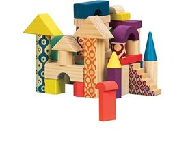 B. Zabawki - drewniane klocki świadomość przestrzenna