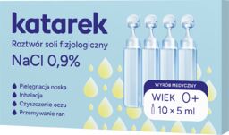 Katarek, fizjologiczny roztwór soli NaCl 0,9%, 5 ml
