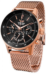 Zegarek Męski Vostok Europe VK63-560B689B różowe złoto