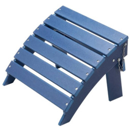 Puf składany Adirondack, tworzywo sztuczne HDPE, kolor niebieski,