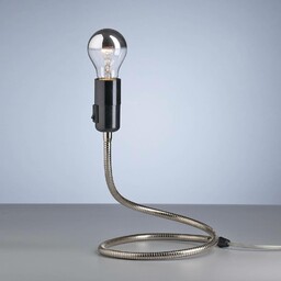 Lampa stołowa LIGHTWORM firmy TECNOLUMEN, niklowana