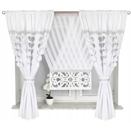 Firany firanki ażur gotowy komplet firana 160 cm