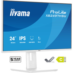 Biały monitor iiyama ProLite XB2497HSU-W1 24" IPS LED