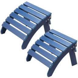 Zestaw składanych puf Adirondack, 2 szt., niebieski, HDPE,