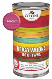 COLORIT Bejca wodna do drewna RÓŻOWY 500ML