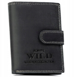 Skórzany portfel męski na zatrzask od Always Wild