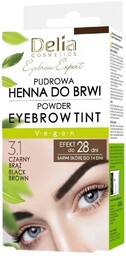 DELIA Pudrowa henna do brwi 3.1 Czarny Brąz