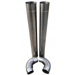 Rura dymna 120 2szt 1m kolano dymne 120