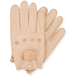 Męskie rękawiczki skórzane samochodowe beżowe