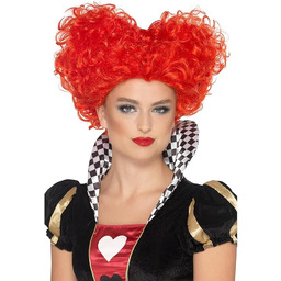 Smiffys Peruka w kształcie serca, czerwona