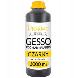 Gesso akrylowe czarne podkład malarski grunt primer