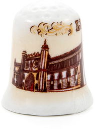 Naparstek ceramiczny Lublin Brama Kr./Zamek sepia