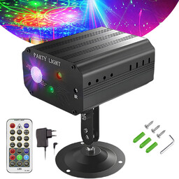 Disco Kula Led Projektor Dyskotekowy Reflektor Laser Aktywowana