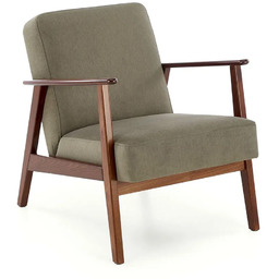 Edinos Oliwkowy fotel drewniany typu lisek w stylu