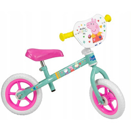 Rowerek biegowy Peppa 10" dla dzieci, zielony, wiek