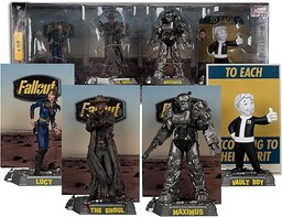 McFarlane Fallout Lucy, Maximus, Ghoul & Vault Boy