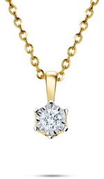 Złota Zawieszka z Diamentem pr 585