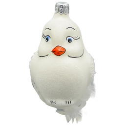 Pakamera Bombka choinkowa: Gołębica z piórkami: biała