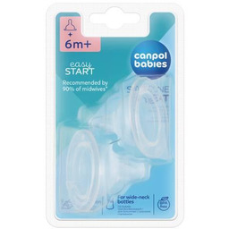 CANPOL BABIES EasyStart Smoczki silikonowe kaszka do butelki