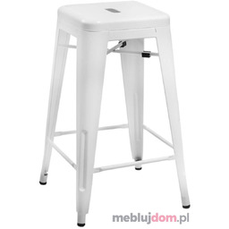Hoker PARIS 75 cm inspirowany Tolix Biały
