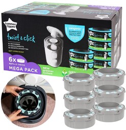 TOMMEE TIPPEE Wkład do pojemników na pieluchy 6pak