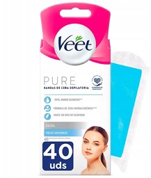 VEET Pure PLASTRY DO DEPILACJI TWARZY do skóry