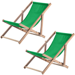 Leżak drewniany Tulon 80 x 63 cm zielony,
