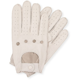 Męskie rękawiczki skórzane samochodowe kremowe