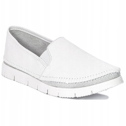 Espadryle Maciejka 03512-26 półbuty damskie białe skóra biały