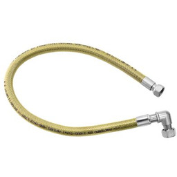 Wąż do gazu nakrętno-nakrętny 1/2"kolanko 0,75m PVC