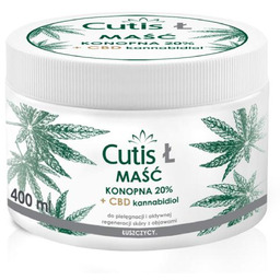 CUTIS Ł ŁUSZCZYCA Maść konopna 20%+CBD, 400ml