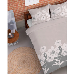 Pościel Flanela 220x200 100% Bawełna Detexpol 4948B Kwiaty