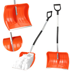 Łopata do śniegu 141 cm, pomarańczowa