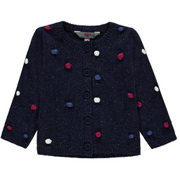 Dziewczęcy sweter rozpinany w kropki Kanz r.62