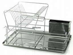 SUSZARKA DO NACZYŃ -STAL CHROMOWANA Z NADSTAWKĄ