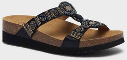 Scholl Kapcie New Bogota Klin czarny, rozmiar 38,