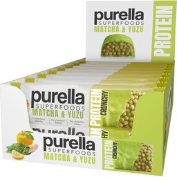 PURELLA Baton proteinowy Superfoods Chrupiąca matcha-yuzu (15 x